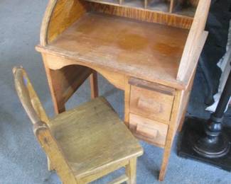Child's Oak Secretary Desk