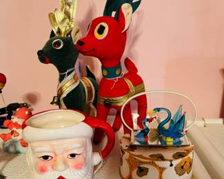Vintage Christmas, winking Santa mug SONCO