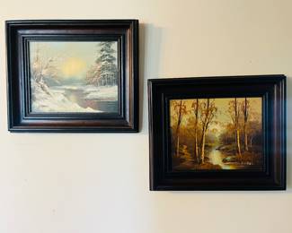 Vintage signed oil paintings