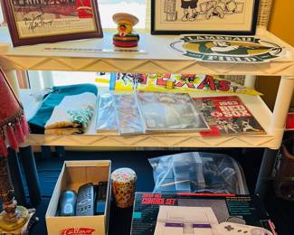 Whistling Straights PGA Championship golf towel, Super Nintendo, Omaha Mavericks signed hockey picture