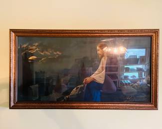 Vintage Jesus framed art