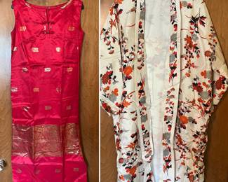 Vintage oriental dress, vintage Japanese kimono