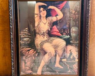 Vintage burlesque woman artwork