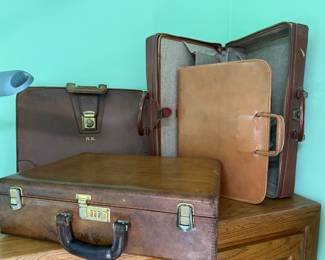 Vintage leather briefcases