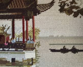 Vintage large needlepoint embroidery