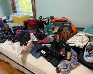 Collection of walets and bags purces