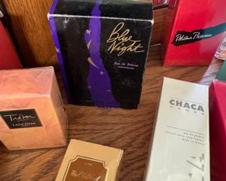 'Lovely Women' Max Gordon perfume, 'Tresor' Lancome, 'Blue Night' eau de toilette, Paloma Picasso perfume, 'Chaca woman eau de perfume,