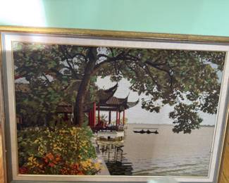 Embroidered picture art large