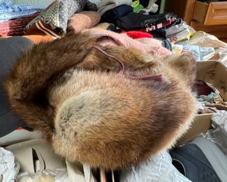Fur Russian hat with ear covers 'Ushanka'