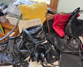 Collection of walets and bags purces