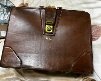 RENWICK vintage leather briefcase Satchel