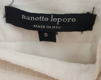 Nanette Lepore White Cotton Jacket and Skirt Set Size 0