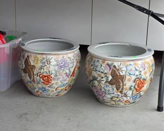 Vintage Chinese fish bowls
