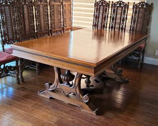 Antique 19th Century French Renaissance Style Dining Table