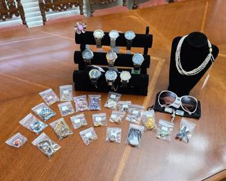 Assorted jewelry and watches