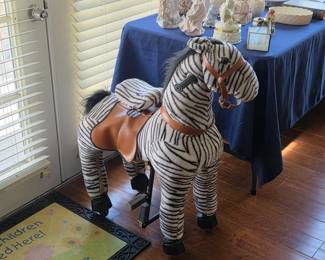 Ride on walking zebra