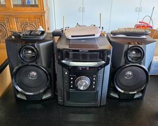 Vintage Sharp stereo with CD changer