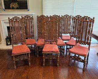 Antique 19th Century French Victorian Dining Chairs Set of 10