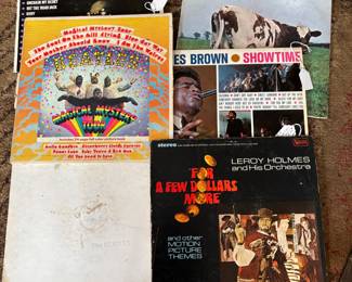 Albums - "Wheels of Fire", "White" Beatles, "Showtime" James Brown, "Greatest Hits" Ray Charles, "Atom Heart Mother" Pink Floyd, "Santana", Janis Joplin "Peaarl", "Magical Mystery Tour" Beatles, "Merry Christmas" Bing Crosby, Cream