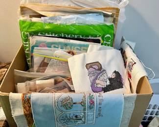 Needlepoint, Cross stitch patterns amongst cross stitch magazines & books