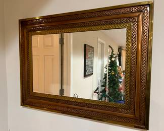 Metal framed mirror