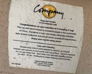 Company C hook rugs