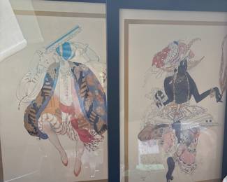 4 LEON BAKST LITHOGRAPHS