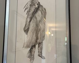 FRAMED ETCHING “MOSQUITO HAWK” BY ELKINS MAKARA 12/30