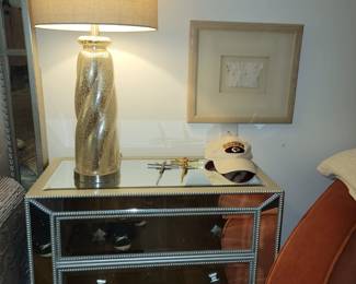3 drawer mirrored chest