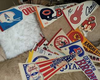 Vintage sport pennants