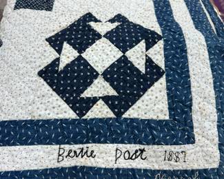 1887 Hand Stitched Quilt