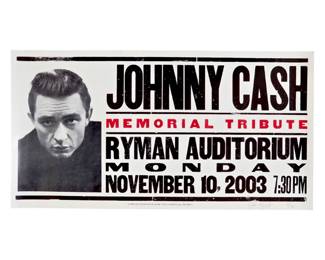 2003 Johnny Cash Memorial Concert Poster – Hatch Show Print – Cindy Cash's Personal Copy Signed & Numbered 6/250