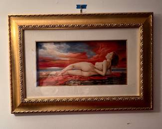 Pasquale Picazio laying down nude 25.5 wide, 17.5 high and 2 deep