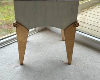 Vintage corner square table 22.5 high, 17 by 18 square