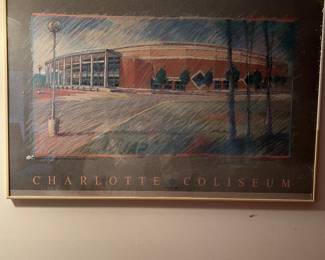 Charlotte coliseum art 30 wide, 20 high 1 deep