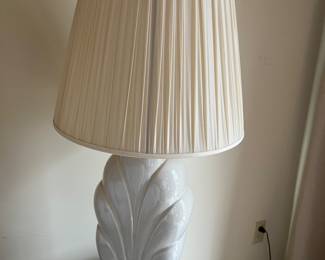 Table lamp grey, unique grooves, 24 without, 30 with shade