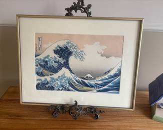 Framed & Matted Print Reproduction of Hokusai's Great Wave off Kanagaw