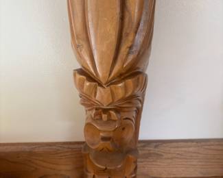 Carved Wood Hawaii Kanaloa Tiki Statue