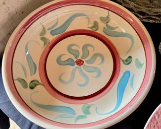Robinson Ransombottom Pottery Co. Hand Painted Stoneware Serving Bowl