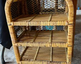 Rattan 3 Tier Bookcase
