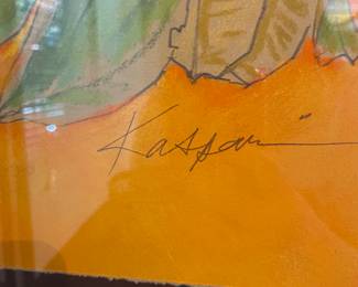 Framed & Matted Bird Watercolor by Kassar