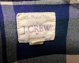J. Crew Blue/White Flannel