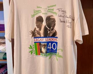Legacy Leaders 40 Years Later Martin Luther King T-Shirt - Signed by Bernice A. King