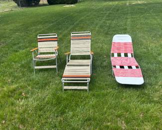 1960’s and 80’s lawn chairs 