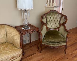 Cute carved cherub end tables