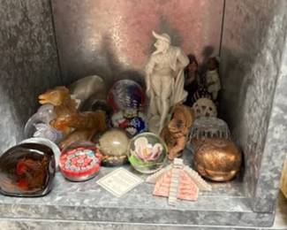 paper weights and figurines