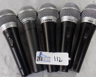 LOT OF 5 SHURE PG48 MICS
