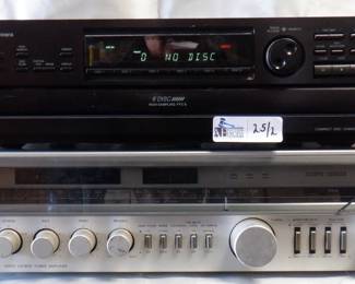 LOT OF 2 ONKYO ELECTRONICS INCLUDING TX-3000 RECEIVER, DX-C730 MULTI DISC PLAYER