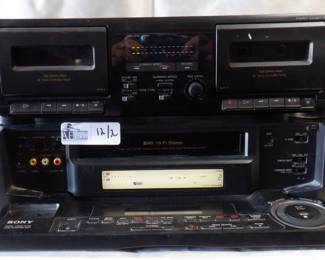 LOT OF 2 SONY ELECTRONICS INCLUDING SONY SLV-R1000, TC-WE305 DUAL CASSETTE DECK