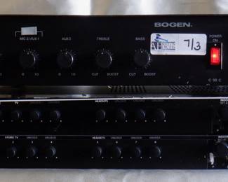 LOT OF 3 ELECTRONICS INCLUDING BOGEN C 35 C, JBL PA AMP CSMA 2120 DRIVECORE